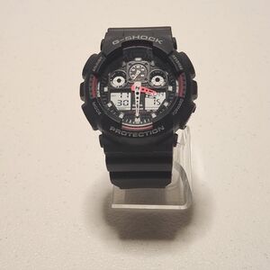 Casio G-Shock GA-100 Black/Red – Tested & Working – Fast Shipping